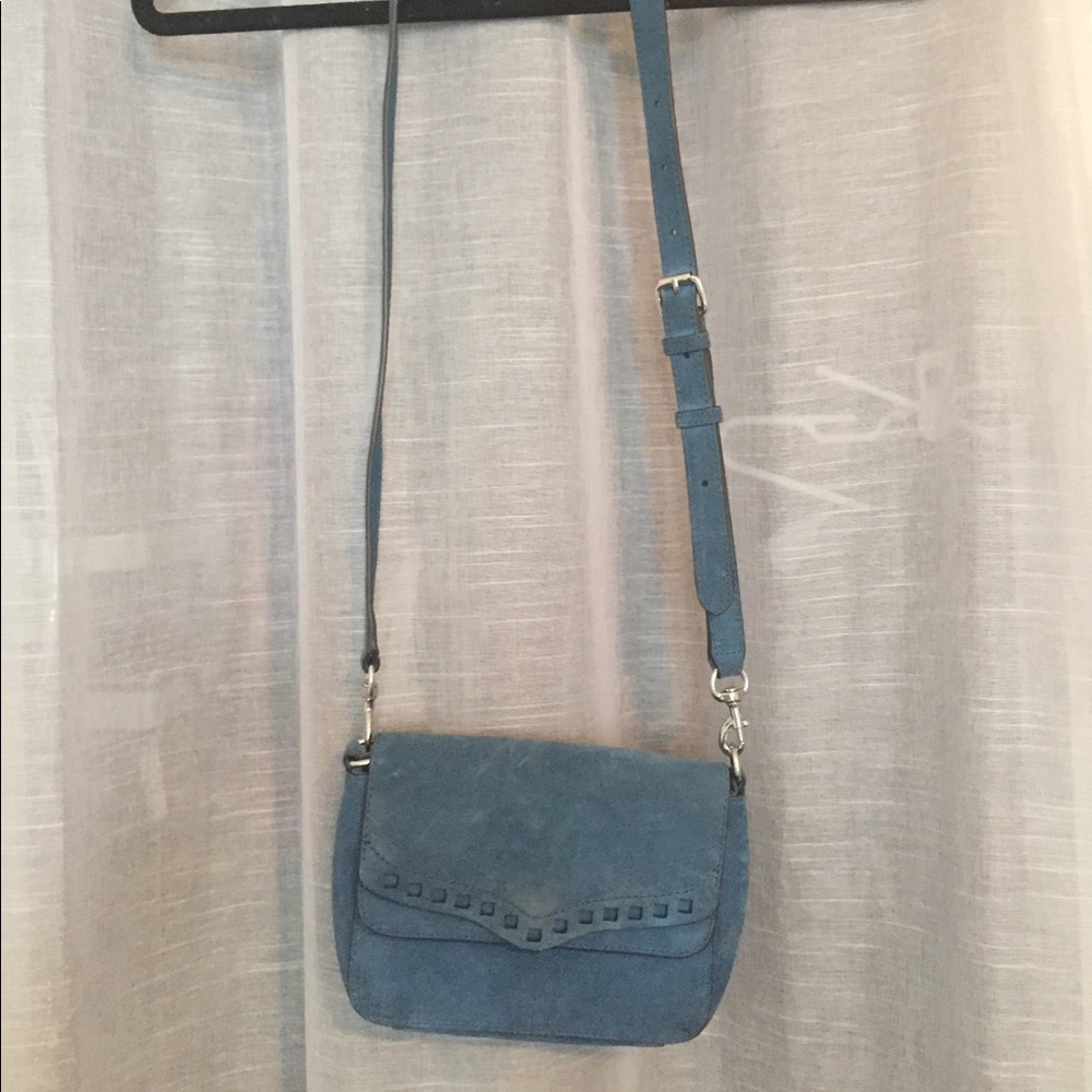 Rebecca Minkoff blue suede crossbody